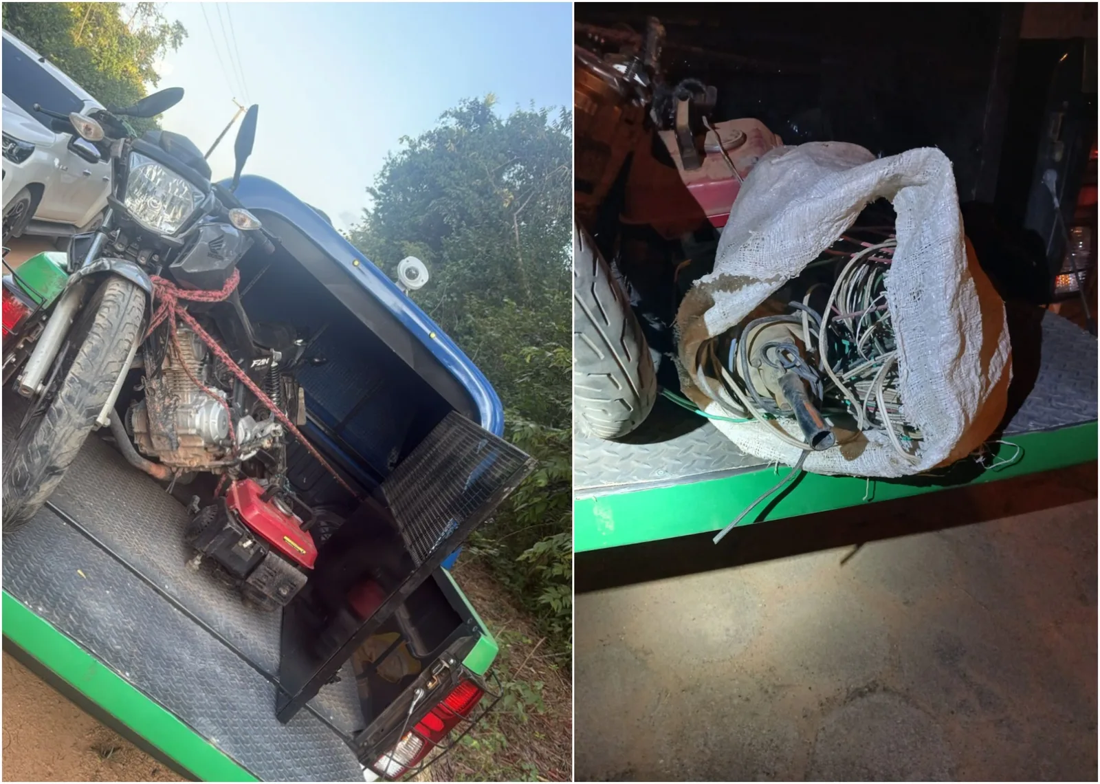 Polícia recupera moto e objetos após fuga de suspeito no Cantá
