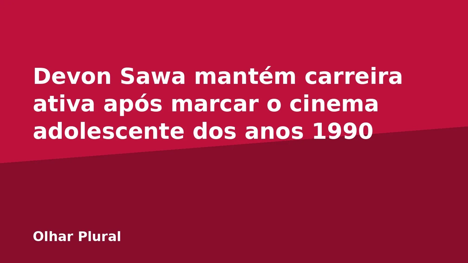Devon Sawa mantém carreira ativa após marcar o cinema adolescente dos anos 1990