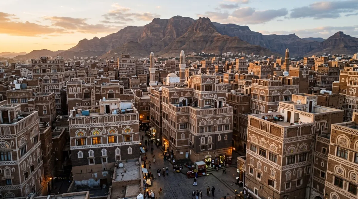Sana’a combina casas-torre, técnicas de terra e proteção contra a chuva