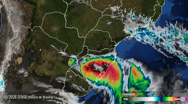 Paraná tem risco de temporais e ventos acima de 70 km/h até quarta