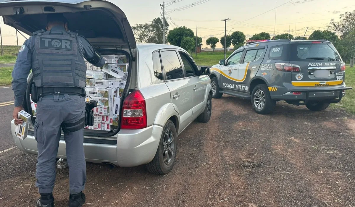 Homem é detido com carga de cigarros sem documentação em acesso a Santo Anastácio