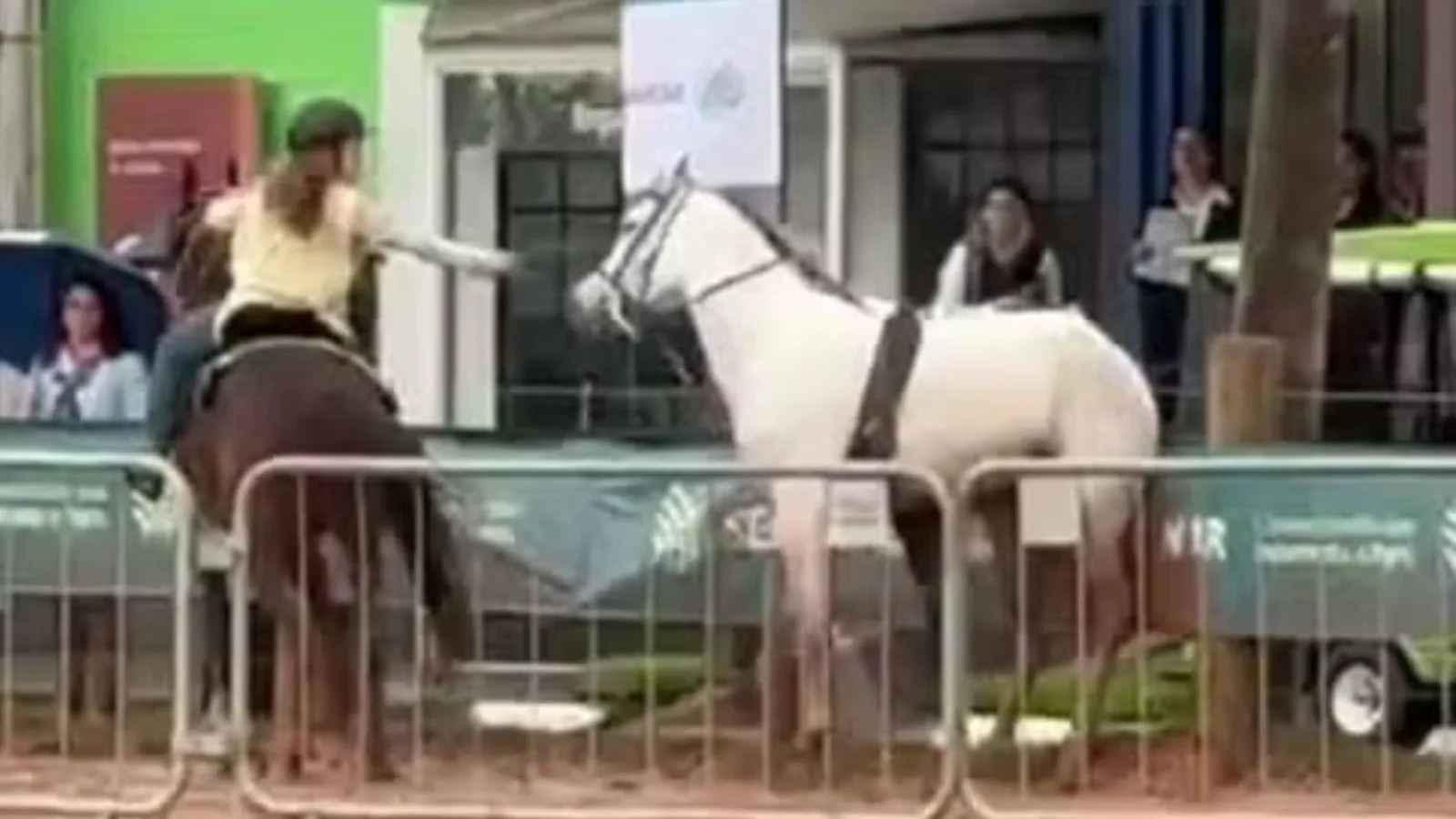 Menina interrompe fuga de cavalo durante prova na Expointer
