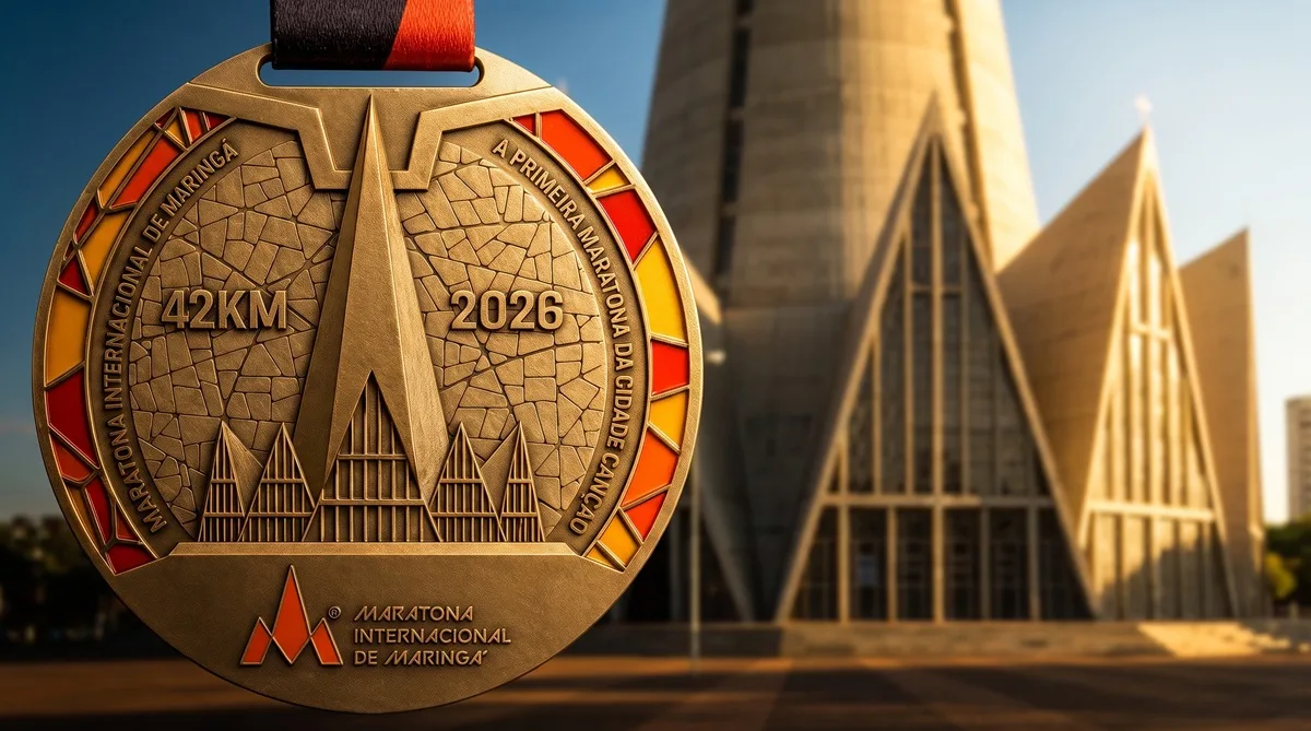 Medalhas da Maratona de Maringá homenageiam a Catedral da cidade