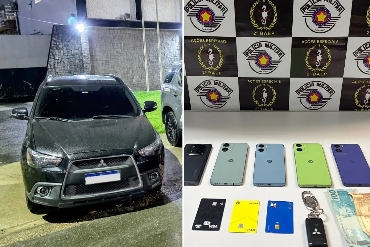 Homem é detido em Santos com carro adulterado e suspeita de golpes via Pix