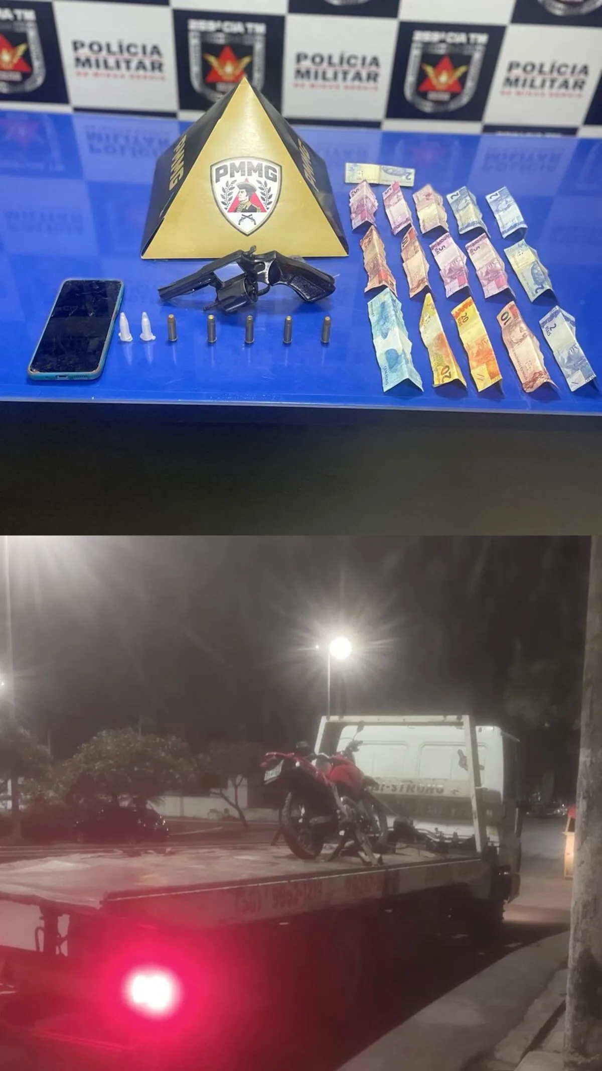 Fuga termina com prisão e apreensão de revólver, cocaína e motocicleta