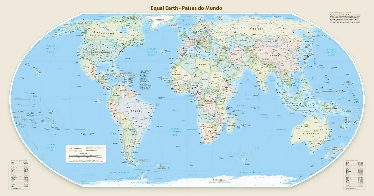 Por que os mapas atuais reduzem o tamanho da África e da América do Sul