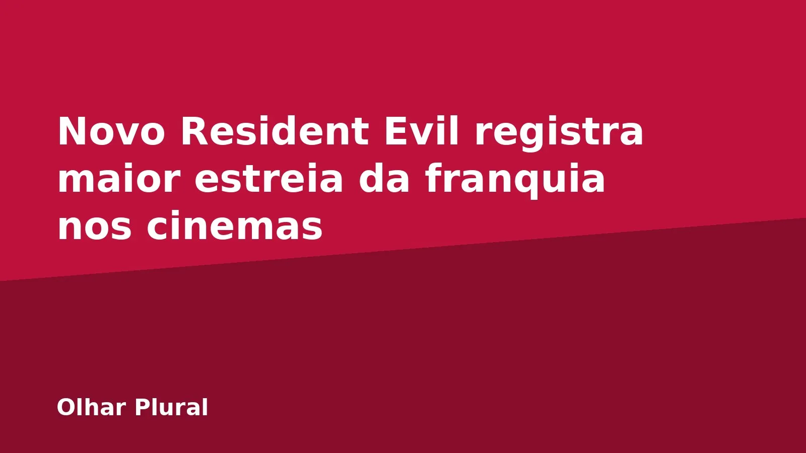 Novo Resident Evil registra maior estreia da franquia nos cinemas