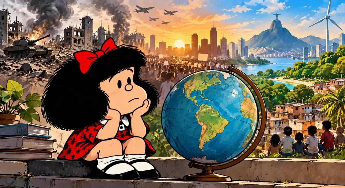 Mafalda completa 62 anos como voz crítica diante das crises do mundo