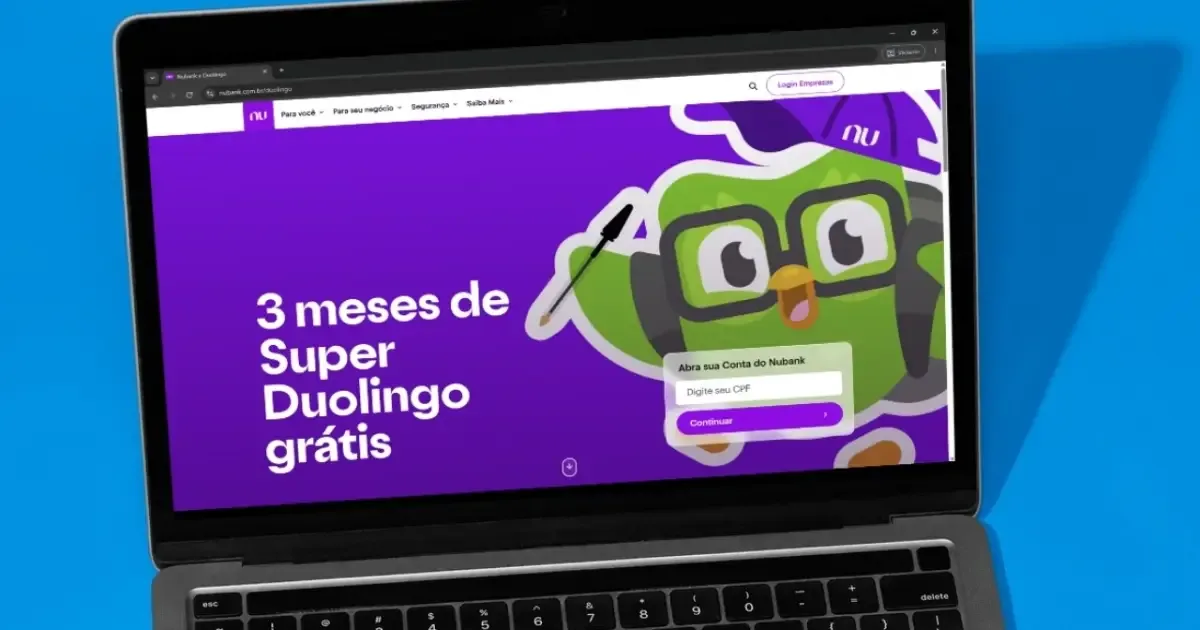 Oferta do Nubank libera acesso pago ao Duolingo por três meses