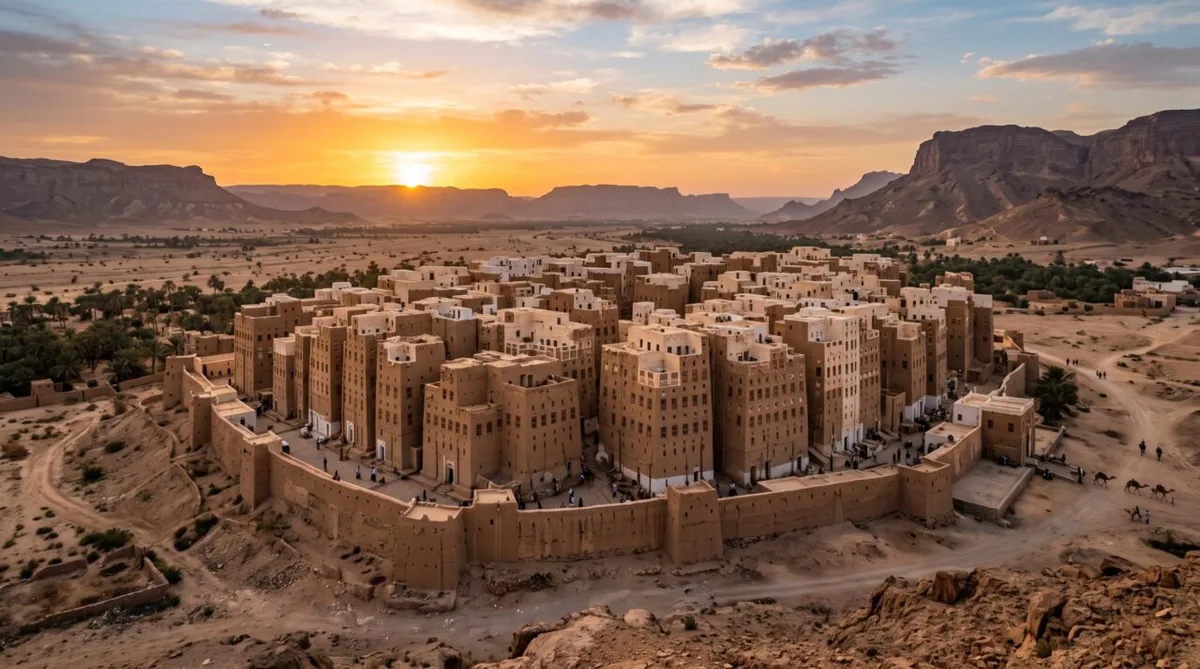 Shibam ergueu torres de barro de até sete andares no deserto do Iêmen
