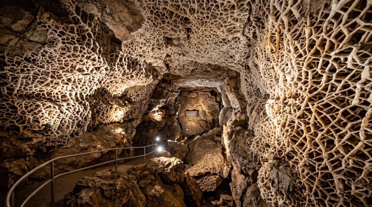 Wind Cave tem a maior concentração conhecida de boxwork em cavernas