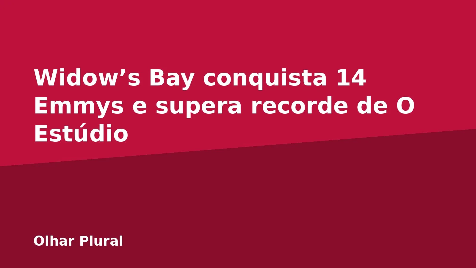 Widow’s Bay conquista 14 Emmys e supera recorde de O Estúdio